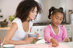 Mom and Daughter right before she tells her about her divorce